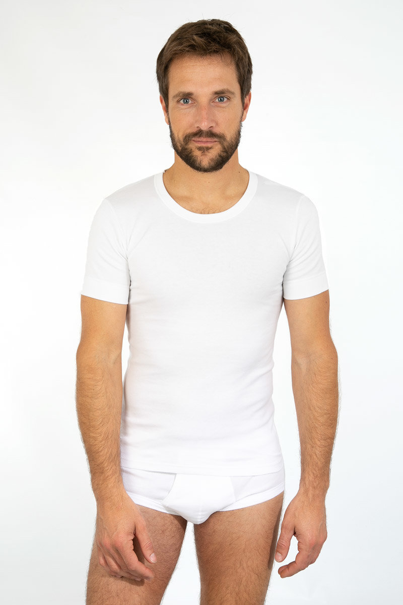 ARMOR-LUX T-shirt col rond - coton épais Homme BLANC L