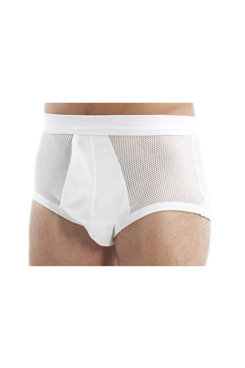 ARMOR-LUX Slip ouvert maille aérée - coton peigné Homme BLANC 4XL
