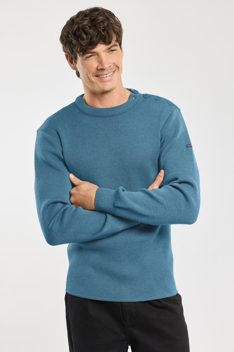 Pull marin uni Fouesnant - laine