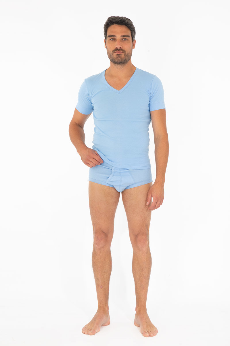ARMOR-LUX Slip ouvert ceinture latex - coton Homme CIEL 3XL