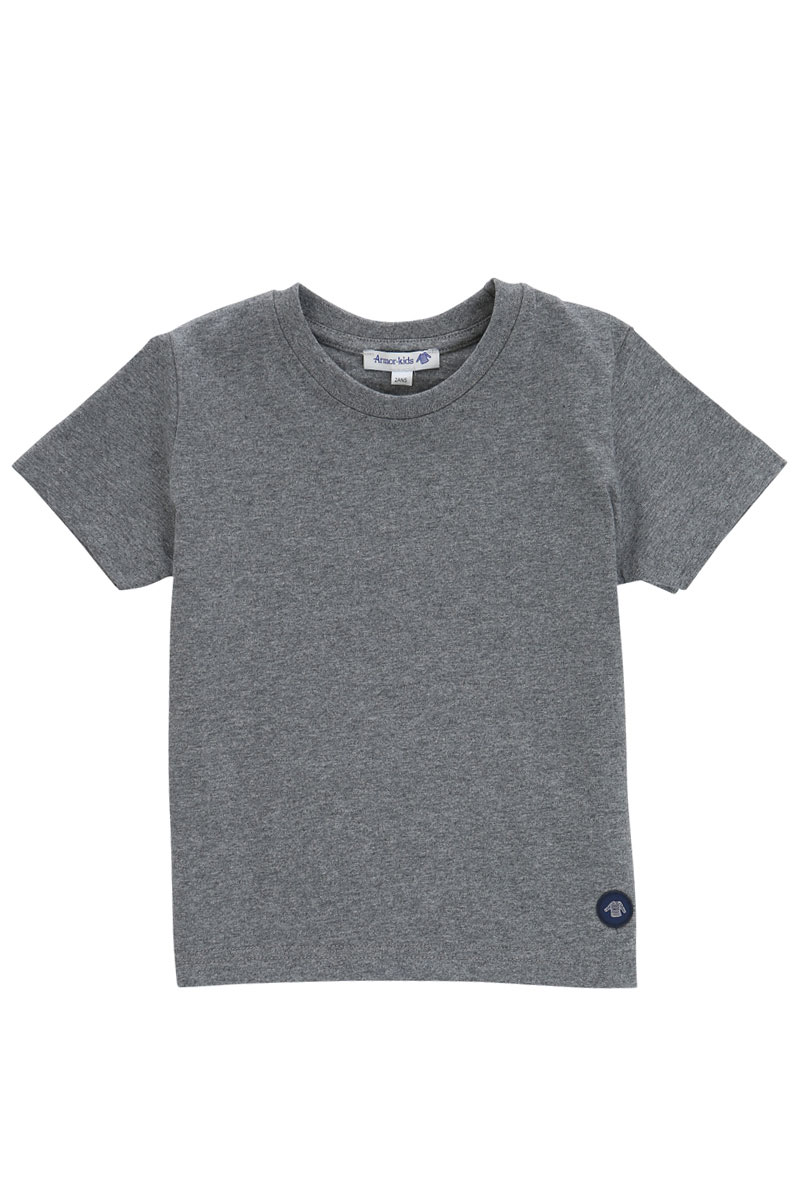 ARMOR-LUX T-shirt uni KIDS - coton Enfant GRIS CHINE FONCE 2 ANS