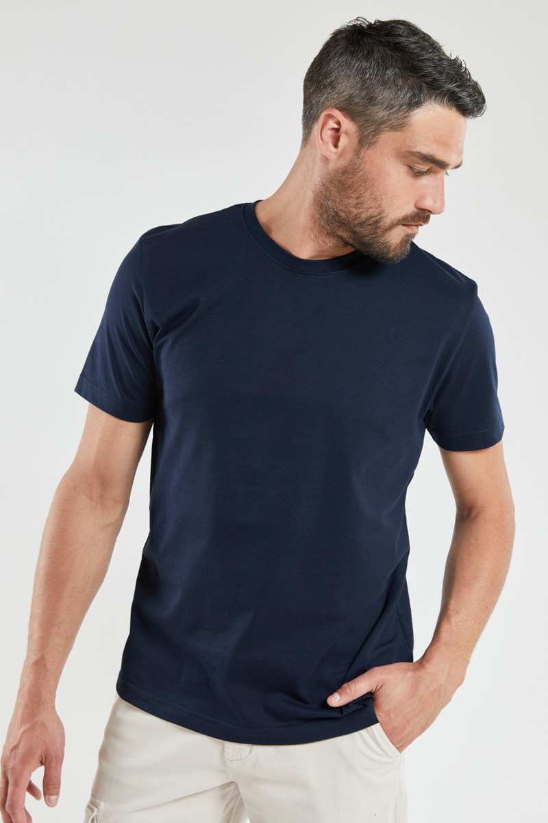 ARMOR-LUX T-shirt uni - coton léger  Rich Navy S