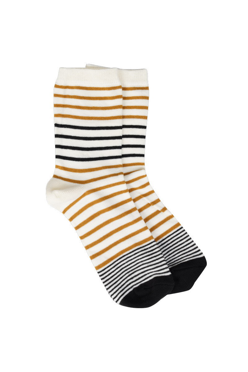 ARMOR-LUX Chaussettes rayées - coton Femme Fond Ecru-Ray. Siena 35/38