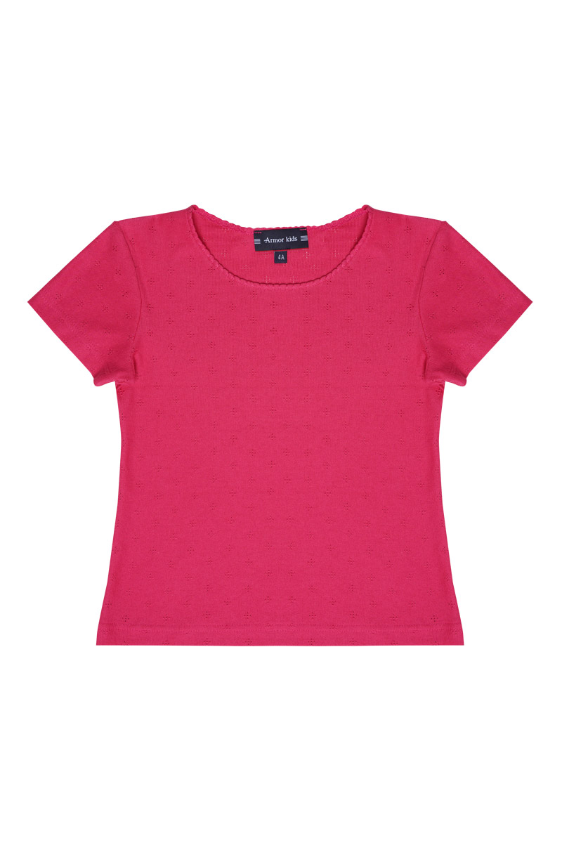 ARMOR-LUX T-shirt Kids - maille ajourée Enfant Raspberry 4 ANS