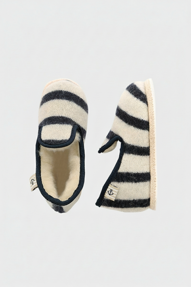 Chaussons+rayes+du+24+au+32+-+laine