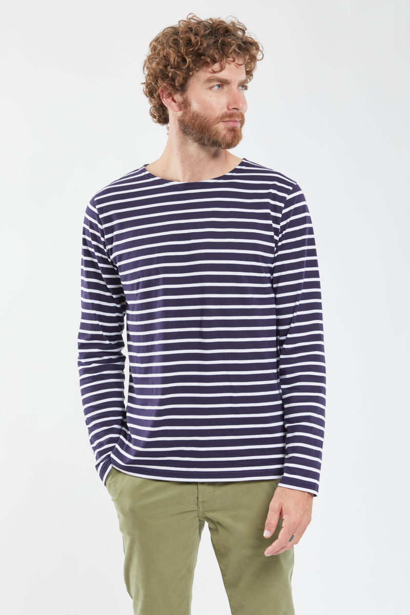 ARMOR-LUX Marinière Plozévet - coton léger Homme Navire/Blanc XS