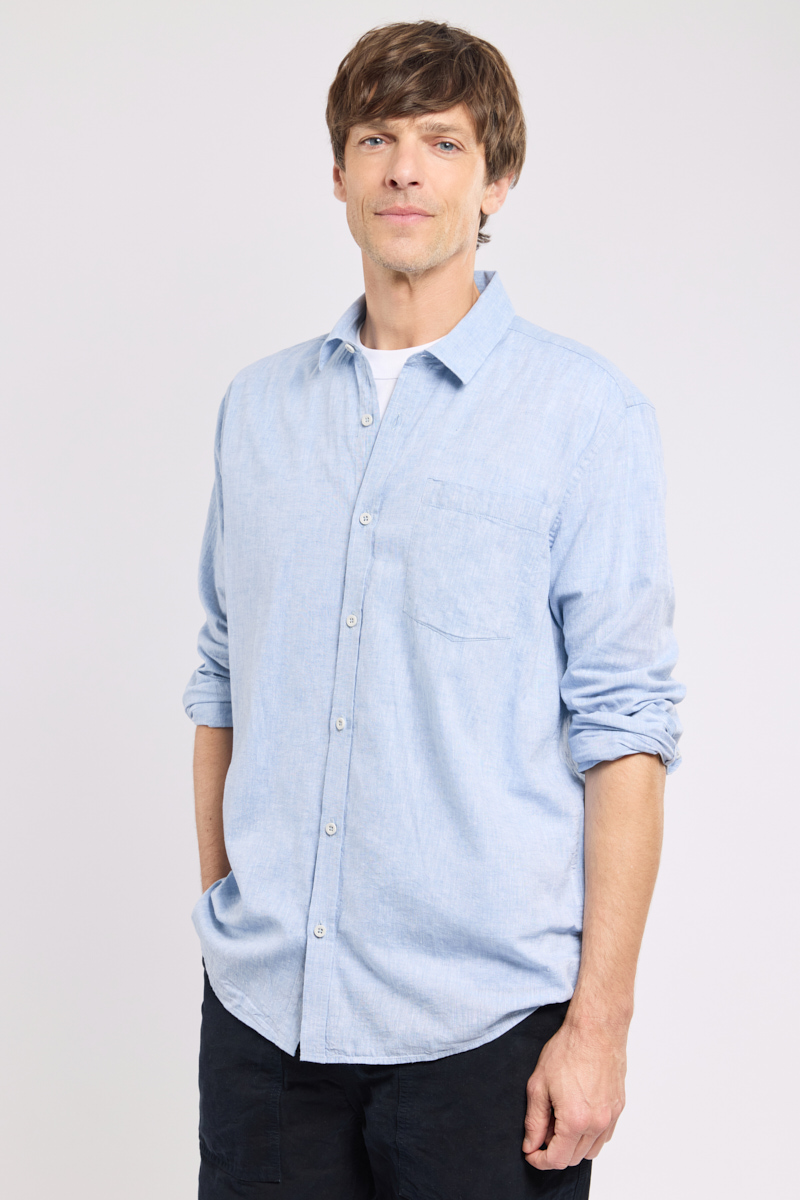 Chemise coupe confort - coton et lin