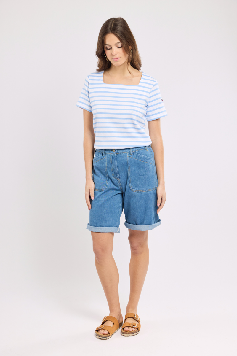 Bermuda en jean - coton