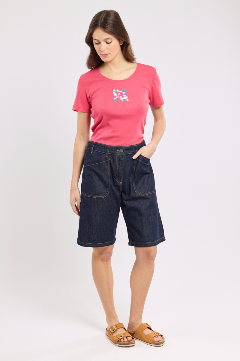Bermuda en jean - coton
