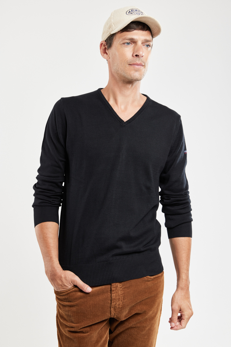 ARMOR-LUX Pull col V "Henvic" - coton Homme Noir L product
