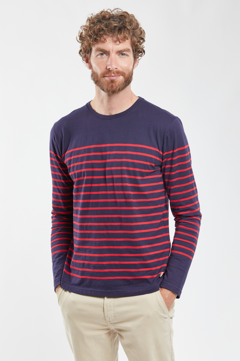 ARMOR-LUX Marinière Port-Louis - coton léger Homme NAVIRE/BRAISE S