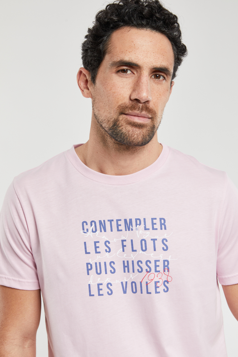 ARMOR-LUX T-shirt sérigraphié - coton Homme Les Flots/Anémone S