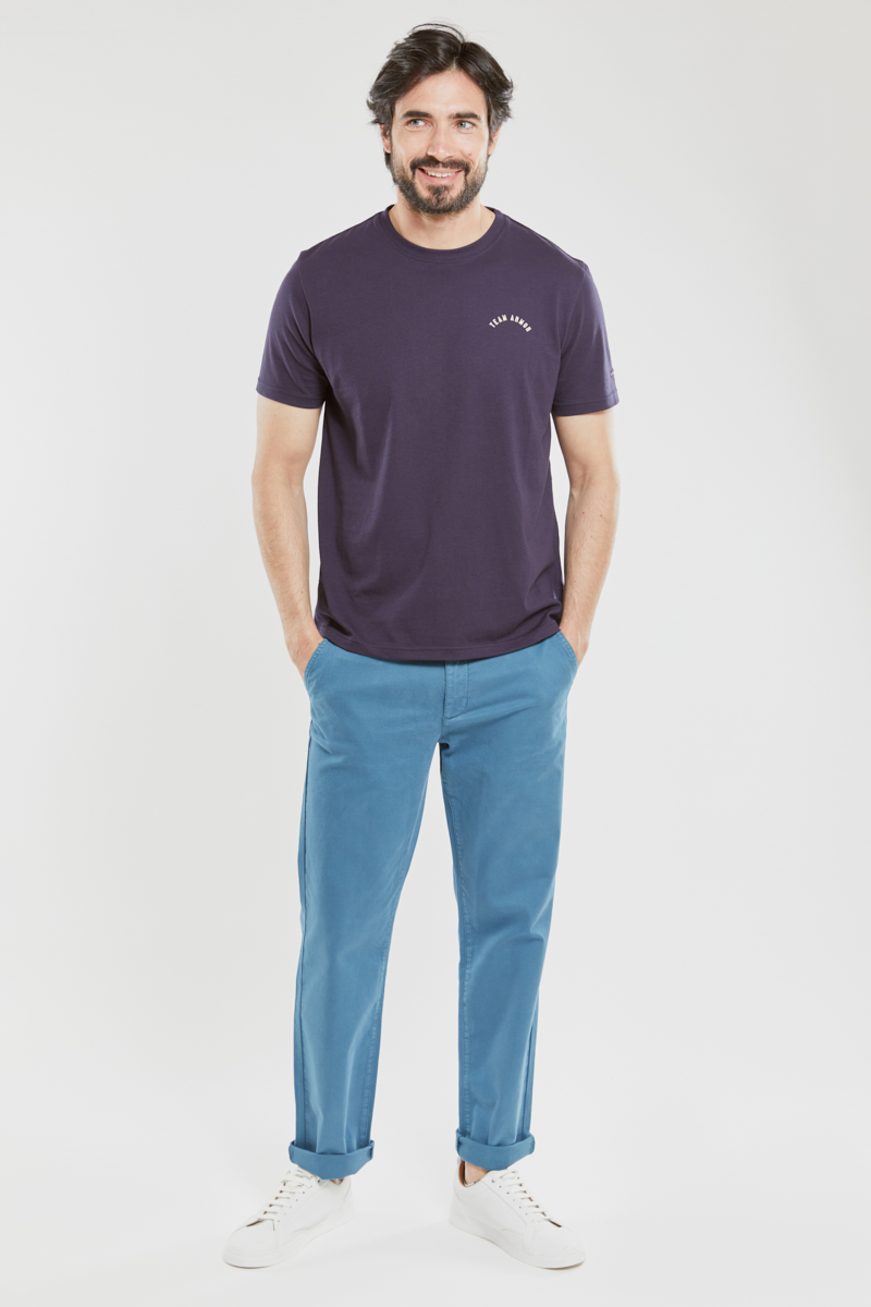 ARMOR-LUX Chino coupe droite - coton Homme Lagoon Arm L - 42