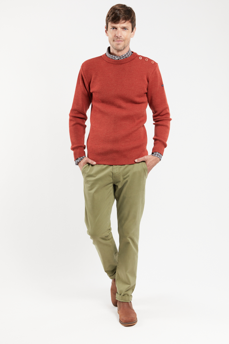 ARMOR-LUX Chino Héritage - coton Homme Military L - 42