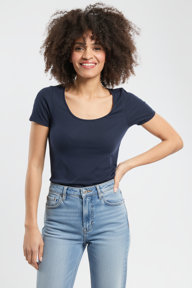 T-shirt+uni+-+coton+leger+issu+de+l%27agriculture+biologique