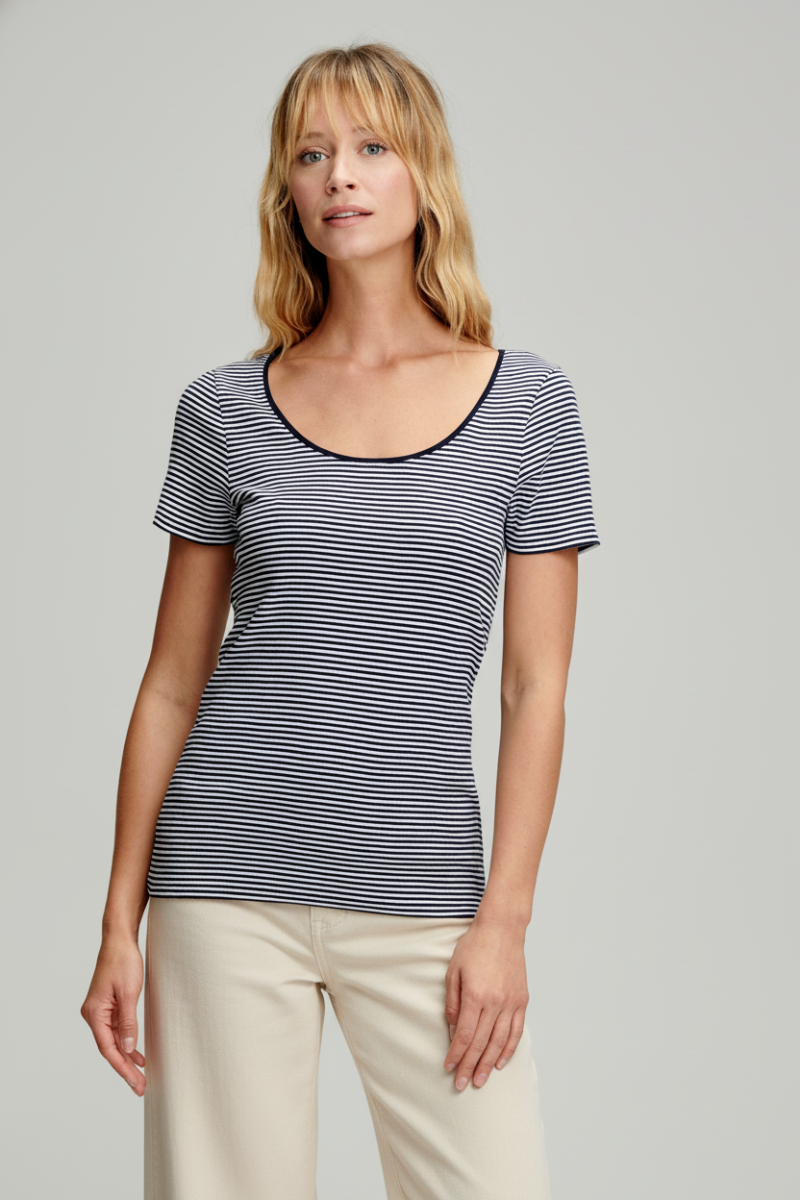 T-shirt+raye+col+rond+-+coton+issu+de+l%27agriculture+biologique