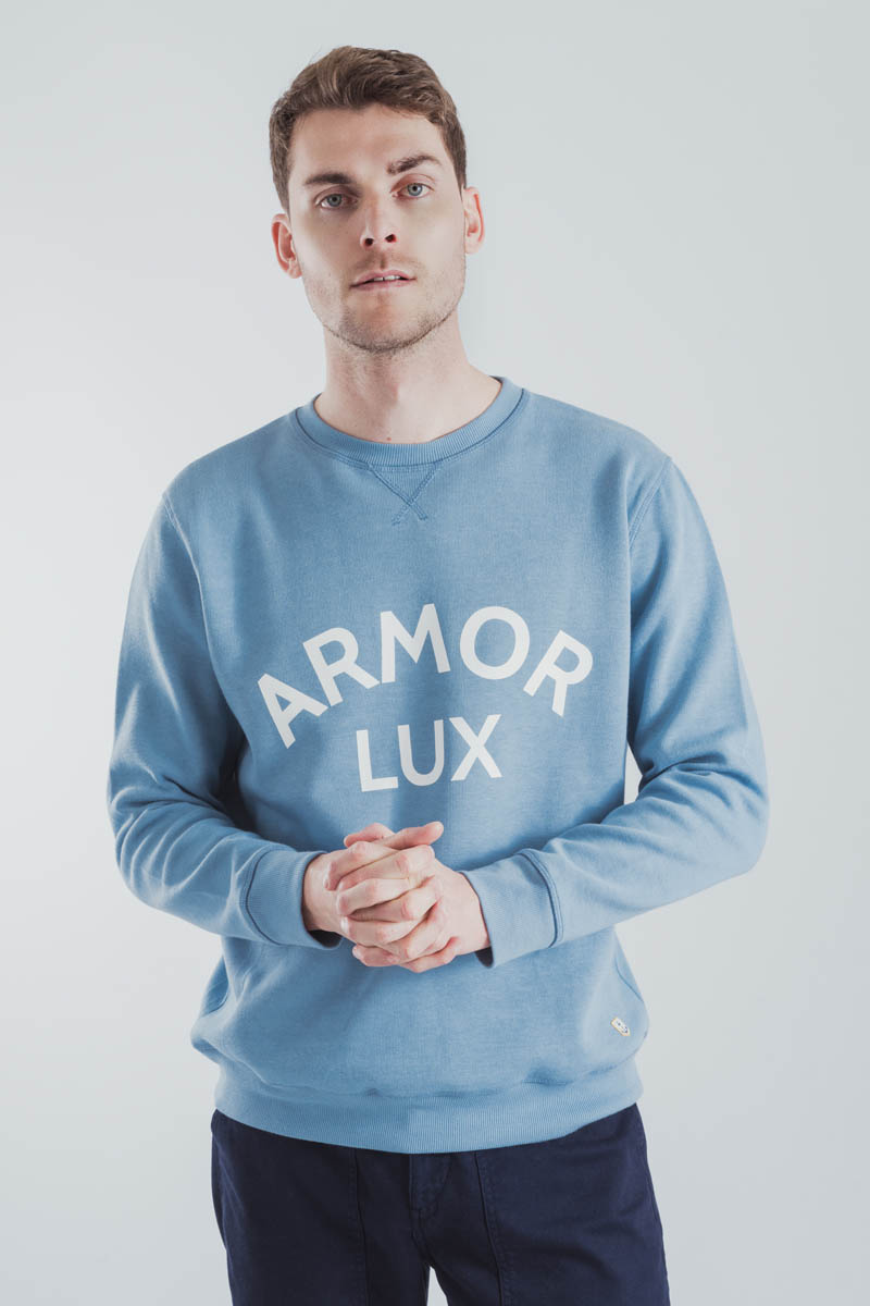 ARMOR-LUX Sweat Armor-lux - coton Homme Blue Stone/Armorlux XL