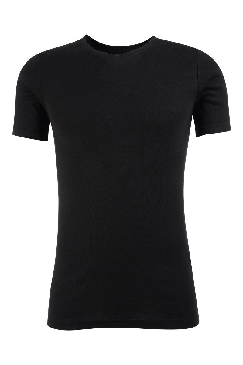 ARMOR-LUX T-shirt uni - Lyocell et coton Homme Noir Intense L