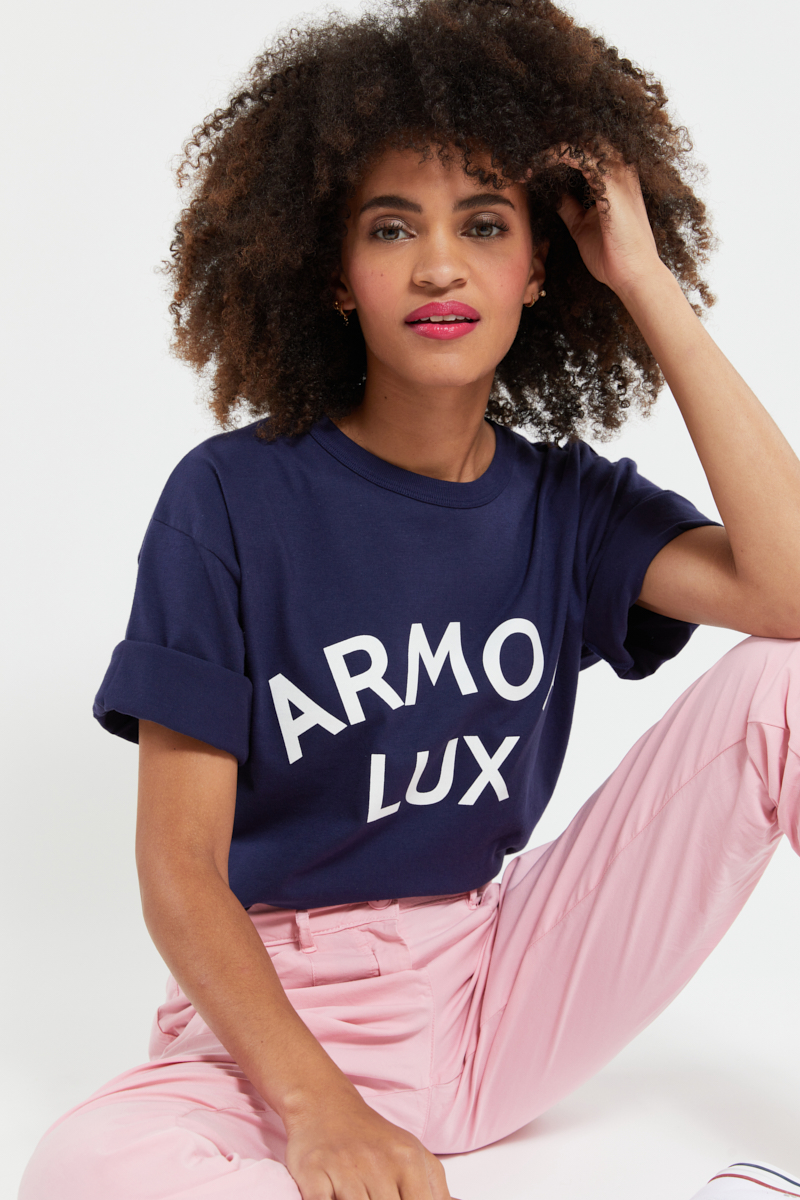 ARMOR-LUX T-shirt Armor-lux Héritage - coton biologique Femme Indaco/Armorlux L - 42