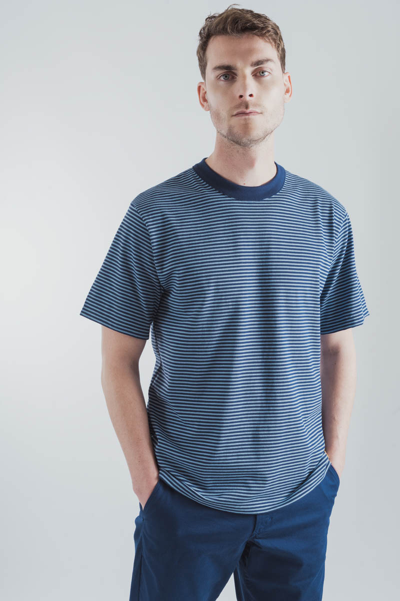 ARMOR-LUX T-shirt rayé Héritage - Coton Homme Aviso/Blue Stone XS