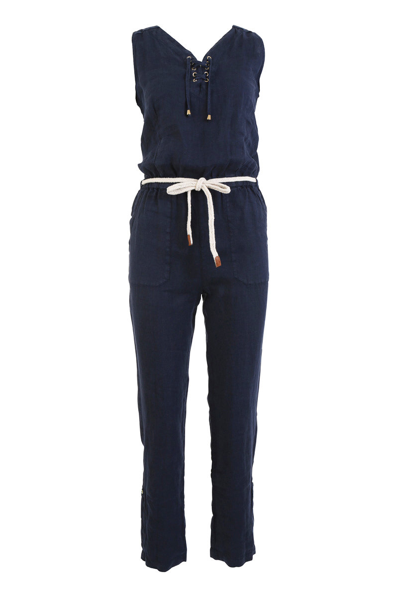 BERMUDES Combinaison pantalon CLAYA - lin Femme INDIGO XL - 44