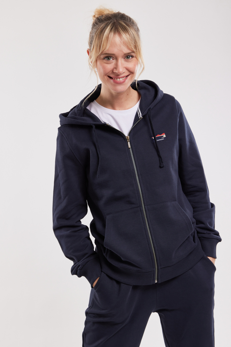 BERMUDES Sweat à capuche zippé AUDIERNE Femme NAVY XS - 36