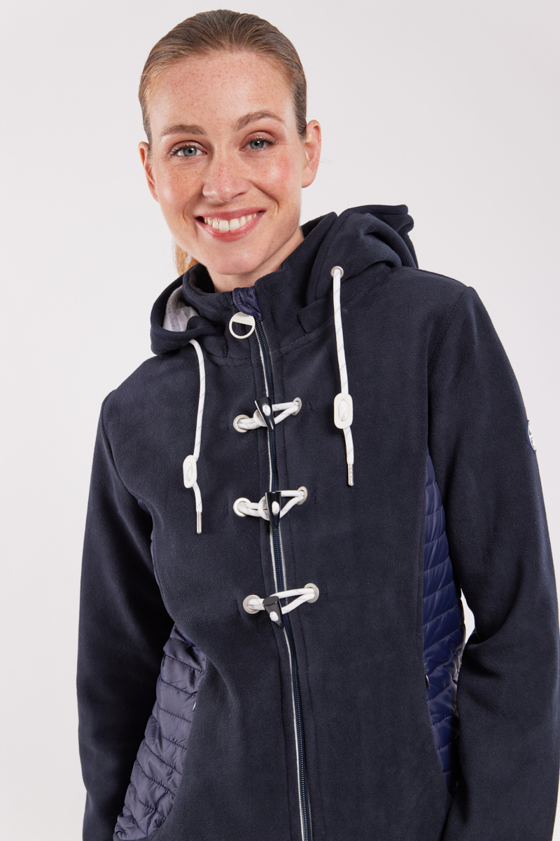 BERMUDES Veste polaire bi-matière MOREAC Femme NAVY M - 40
