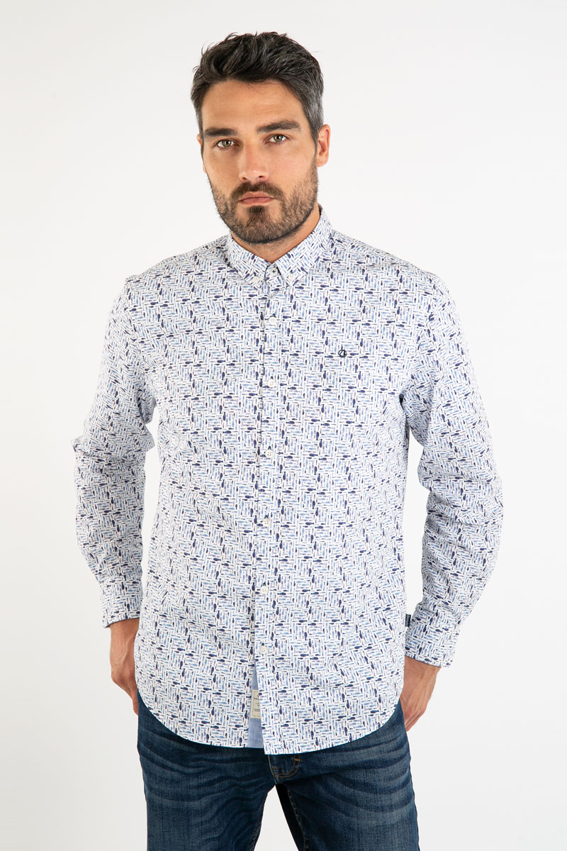 Chemise imprimée ELLA coupe droite - coton