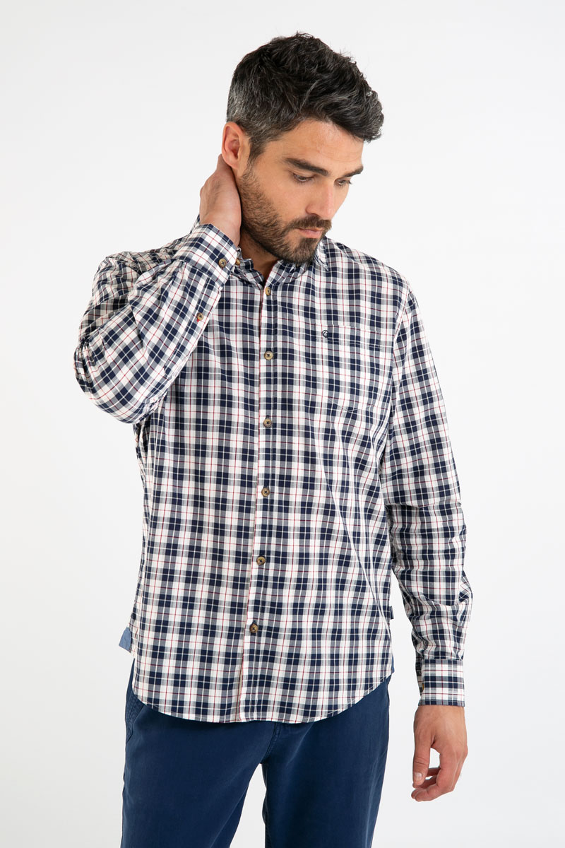 Chemise à carreaux ELLAND coupe droite - coton