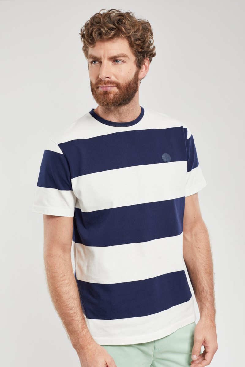 BERMUDES T-shirt rayé VONPARD Homme NAVY S