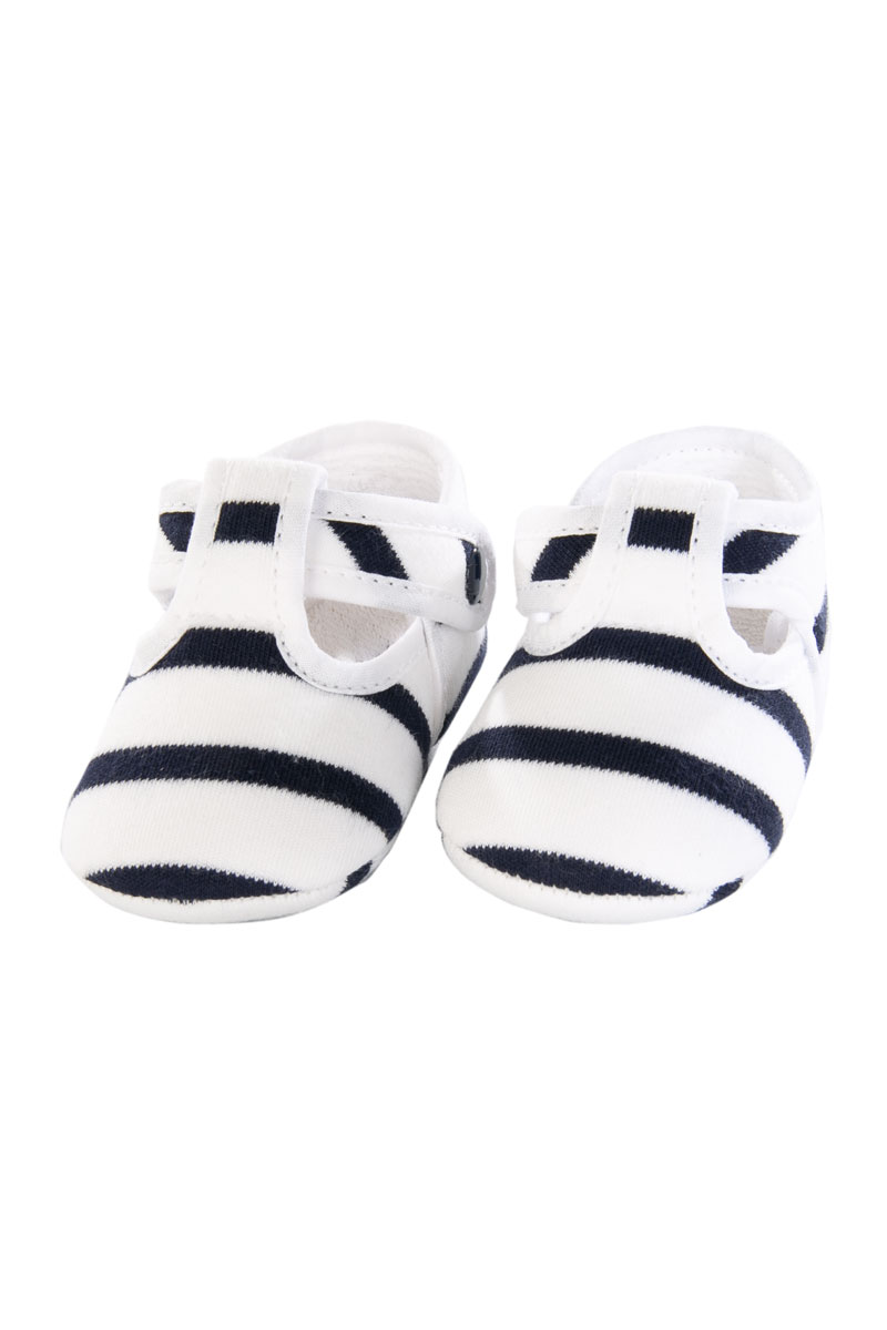 ARMOR-LUX Chaussures rayées bébé - coton Enfant Blanc/Navire 12 MOIS