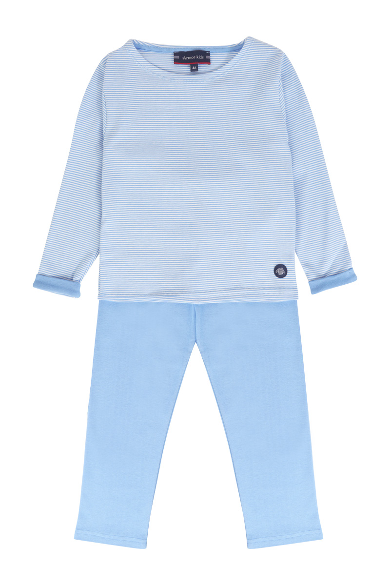 ARMOR-LUX Ensemble pyjama Kids - coton Enfant Lobélia/Milk 4 ANS