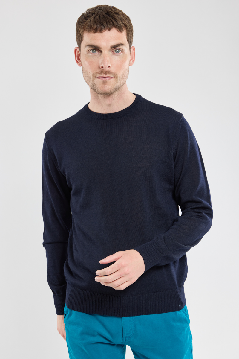 berac pull uni bérac - laine homme 070 navy s