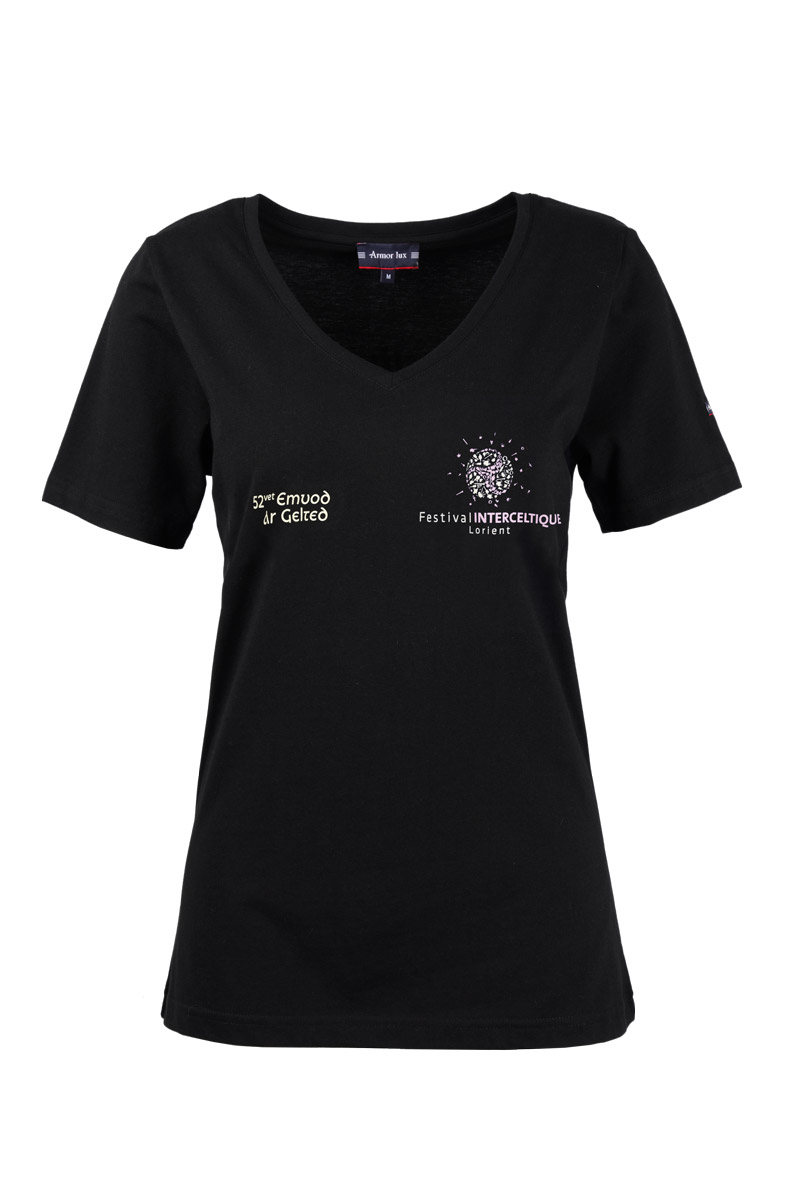 ARMOR-LUX T-shirt - Festival Interceltique de Lorient Femme Noir-Officiel XS