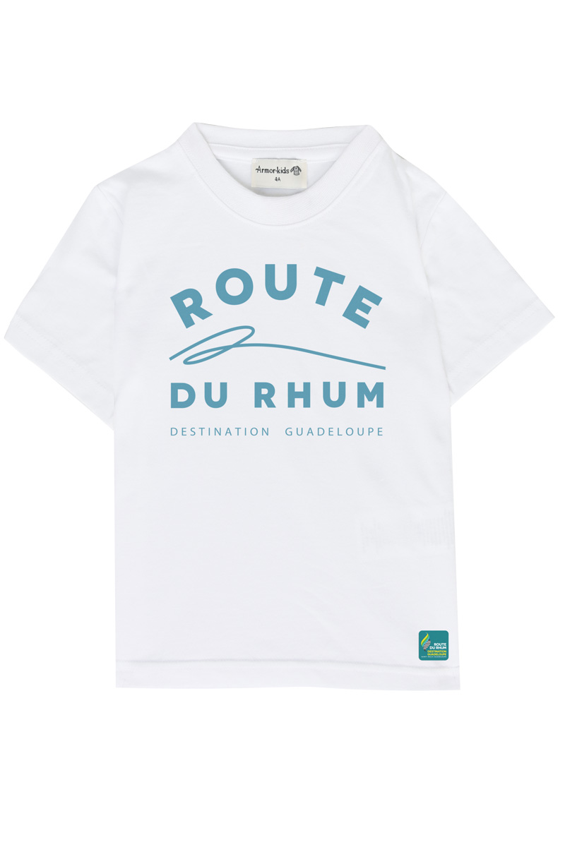 ARMOR-LUX T-shirt Route du Rhum 2022 - Coton léger Enfant Blanc-Texte RDR22 4 ANS